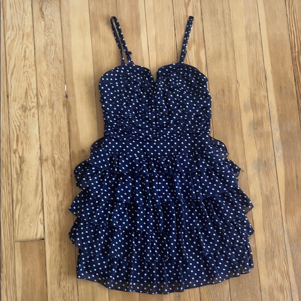 Cute ruffled polka dot dress